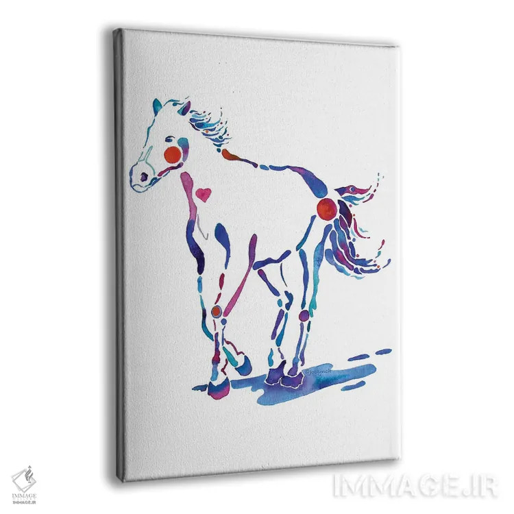 تابلو دکوراتیو کره اسب اثر جو لینچ - نمای پرسپکتیو محصول