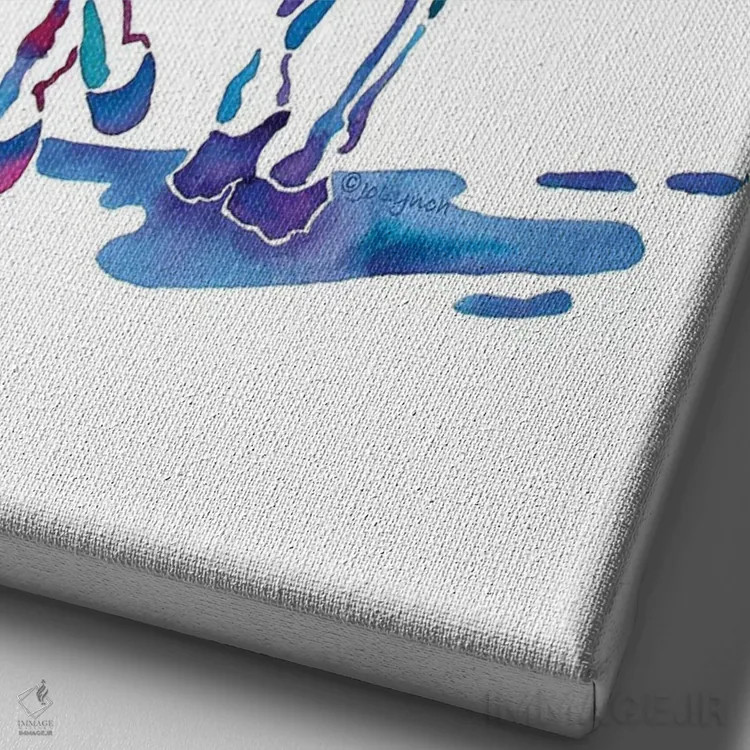 تابلو دکوراتیو کره اسب اثر جو لینچ - نمای نزدیک بافت بوم