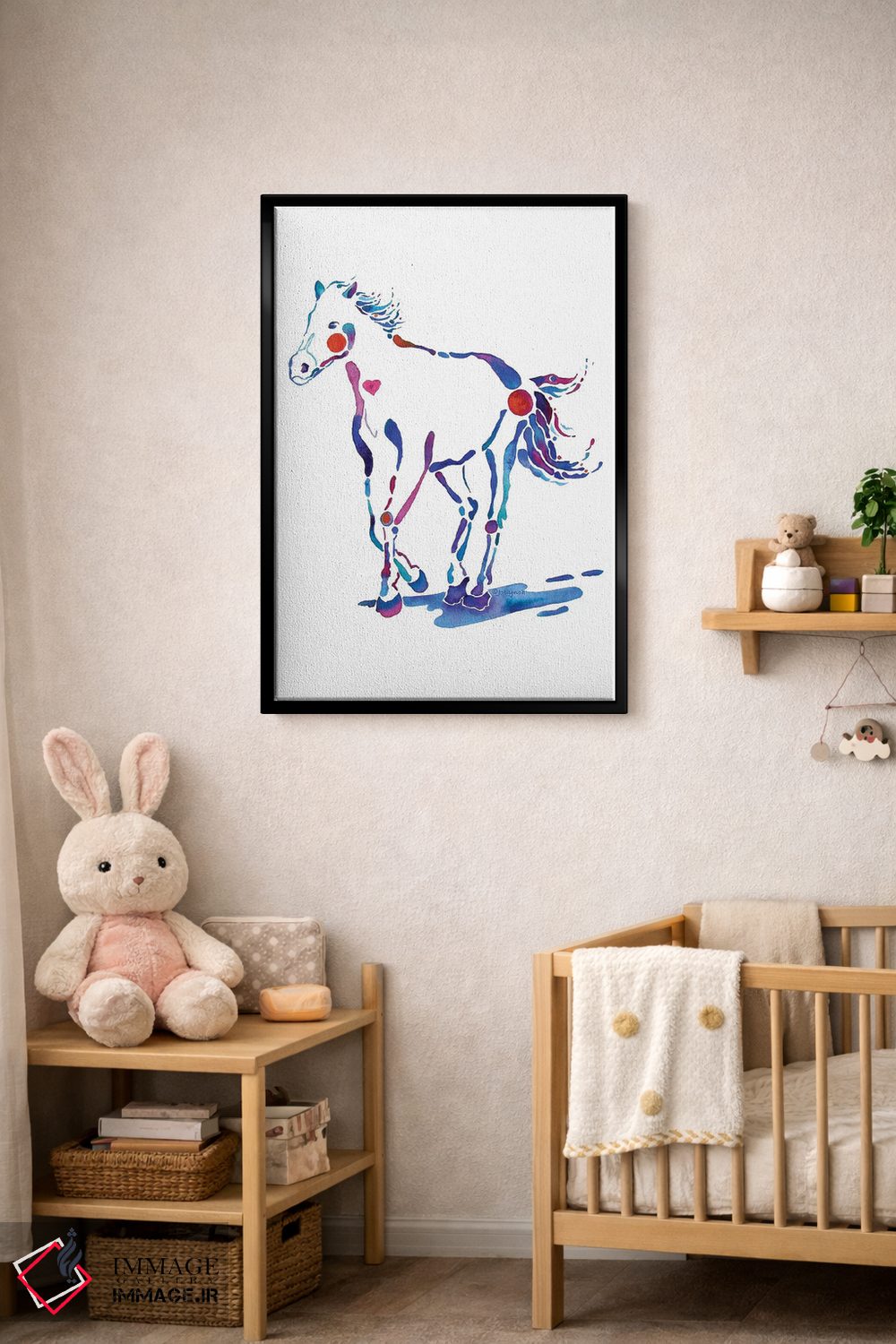 تابلو دکوراتیو کره اسب اثر جو لینچ - D5B