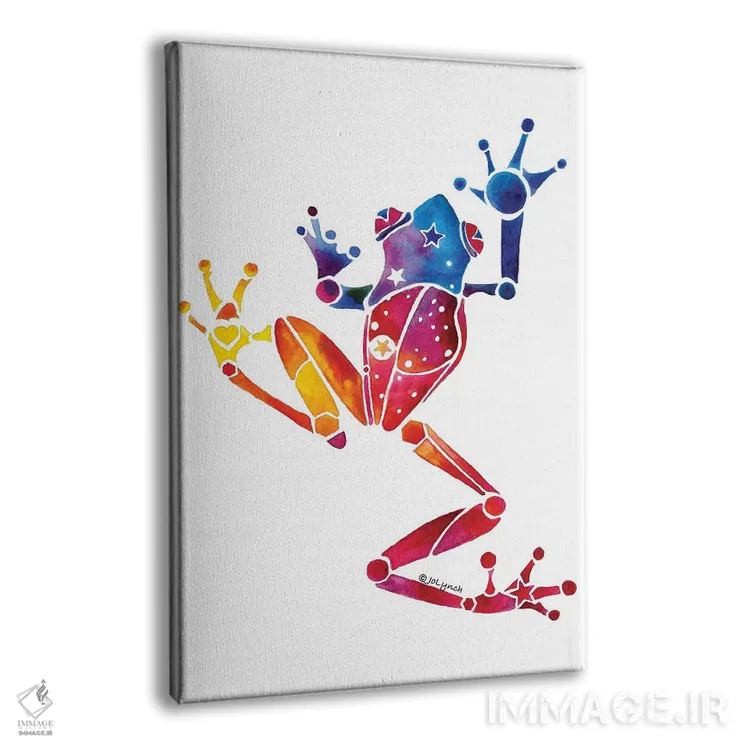 تابلو دکوراتیو قورباغه درختی اثر جو لینچ - نمای پرسپکتیو محصول