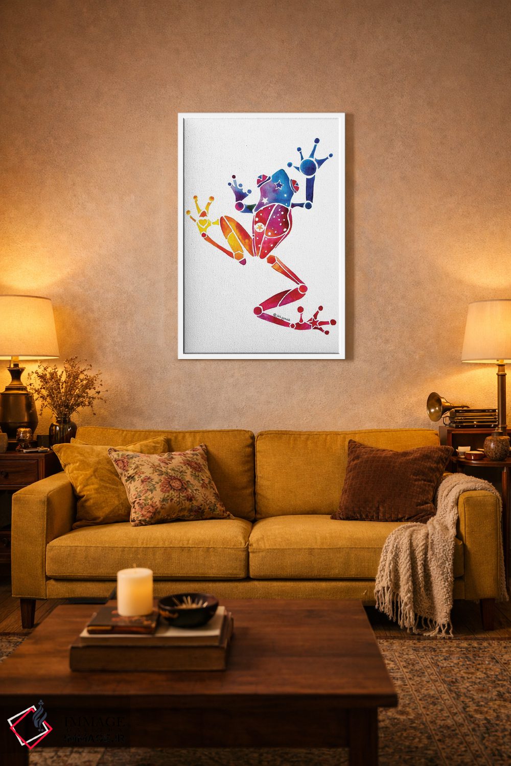 تابلو دکوراتیو قورباغه درختی اثر جو لینچ - D2W