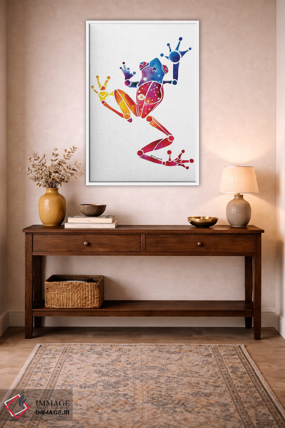 تابلو دکوراتیو قورباغه درختی اثر جو لینچ - D3W