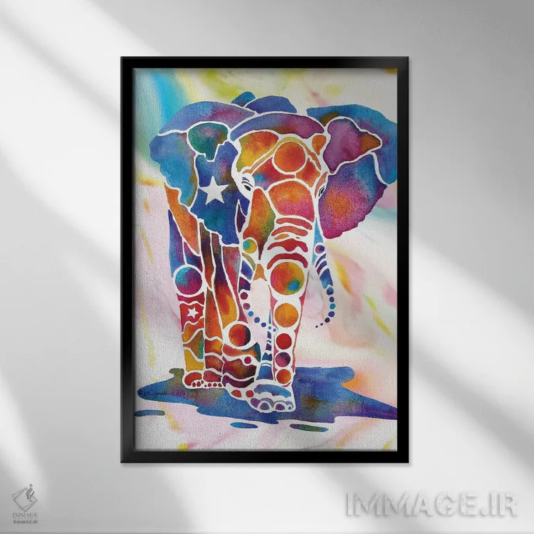 تابلو دکوراتیو فیل دو اثر جو لینچ - نمای قابدار مشکی