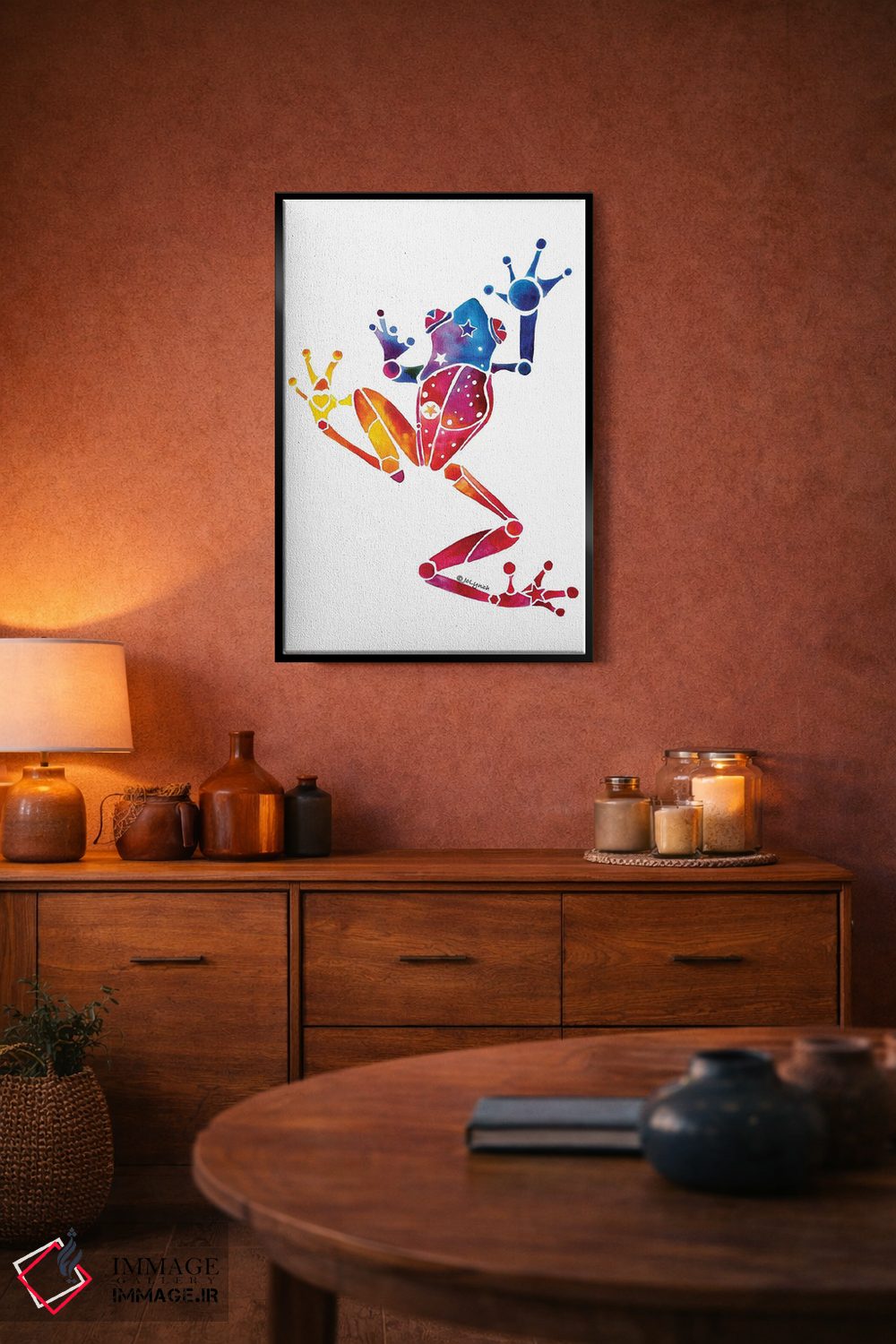 تابلو دکوراتیو قورباغه درختی اثر جو لینچ - D4B