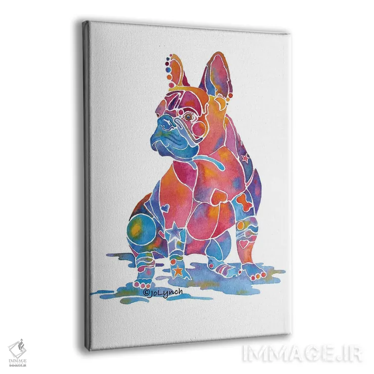 تابلو دکوراتیو بولداگ فرانسوی لوییز اثر جو لینچ - نمای پرسپکتیو محصول