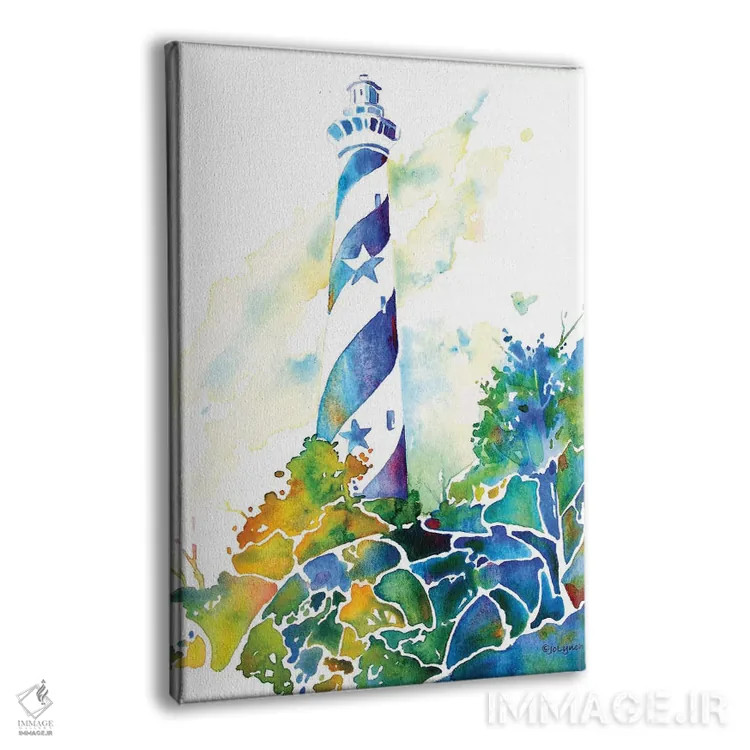 تابلو دکوراتیو فانوس دریایی هترس اثر جو لینچ - نمای پرسپکتیو محصول