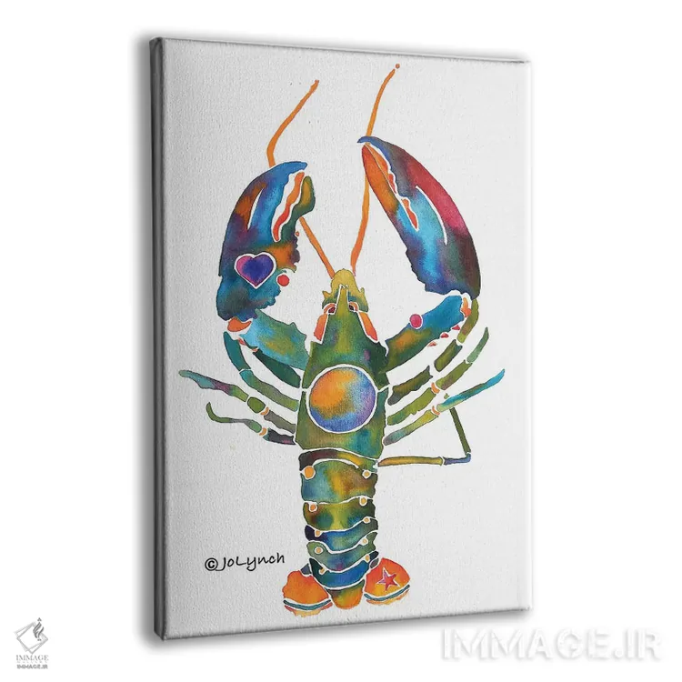 تابلو دکوراتیو خرچنگ با چنگال های خمیده اثر جو لینچ - نمای پرسپکتیو محصول