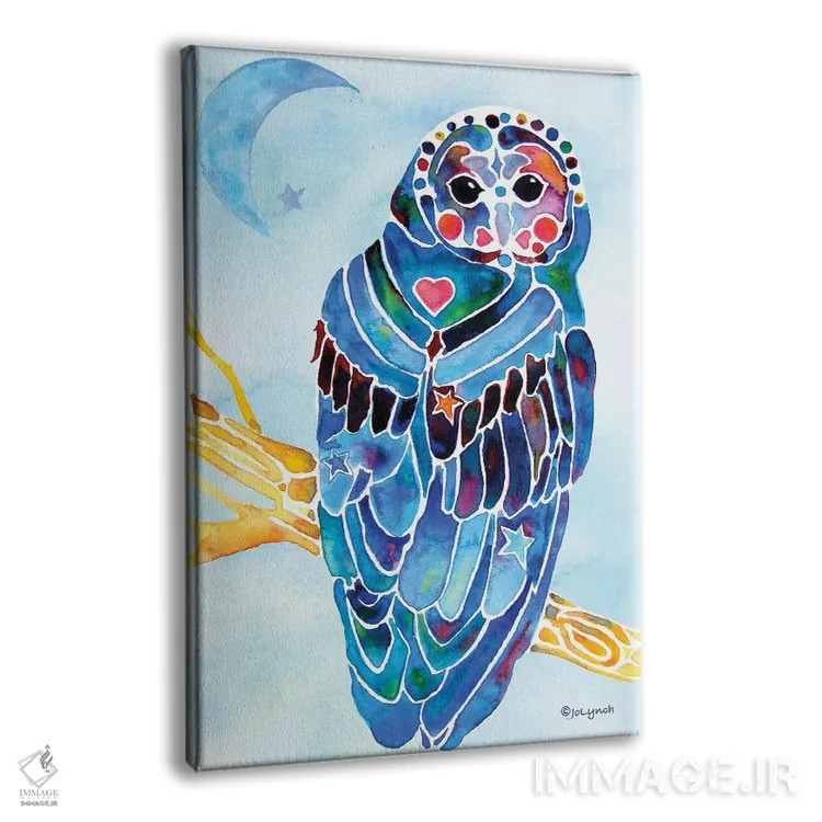 تابلو دکوراتیو جغد مینوکام اثر جو لینچ - نمای پرسپکتیو محصول