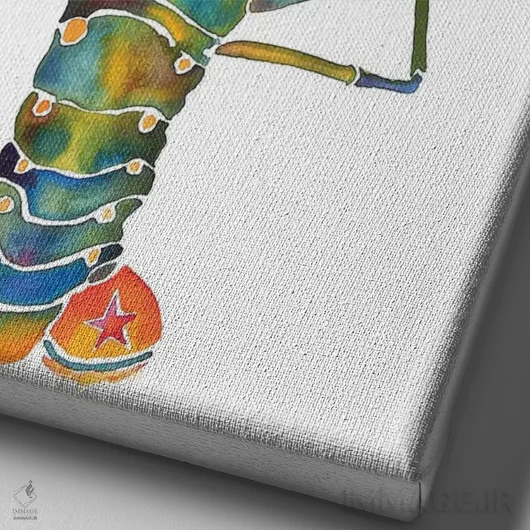 تابلو دکوراتیو خرچنگ با چنگال های خمیده اثر جو لینچ - نمای نزدیک بافت بوم