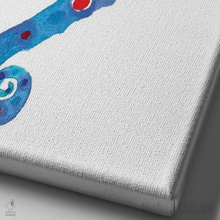 تابلو دکوراتیو اسب دریایی شماره دو اثر جو لینچ - نمای نزدیک بافت بوم