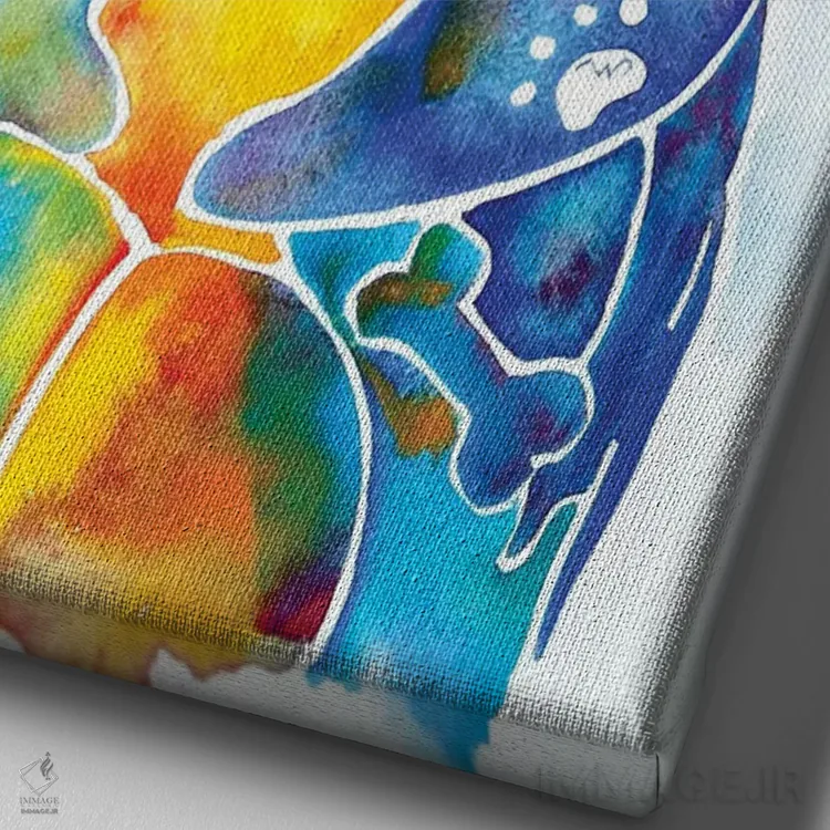 تابلو دکوراتیو باکسر اثر جو لینچ - نمای نزدیک بافت بوم