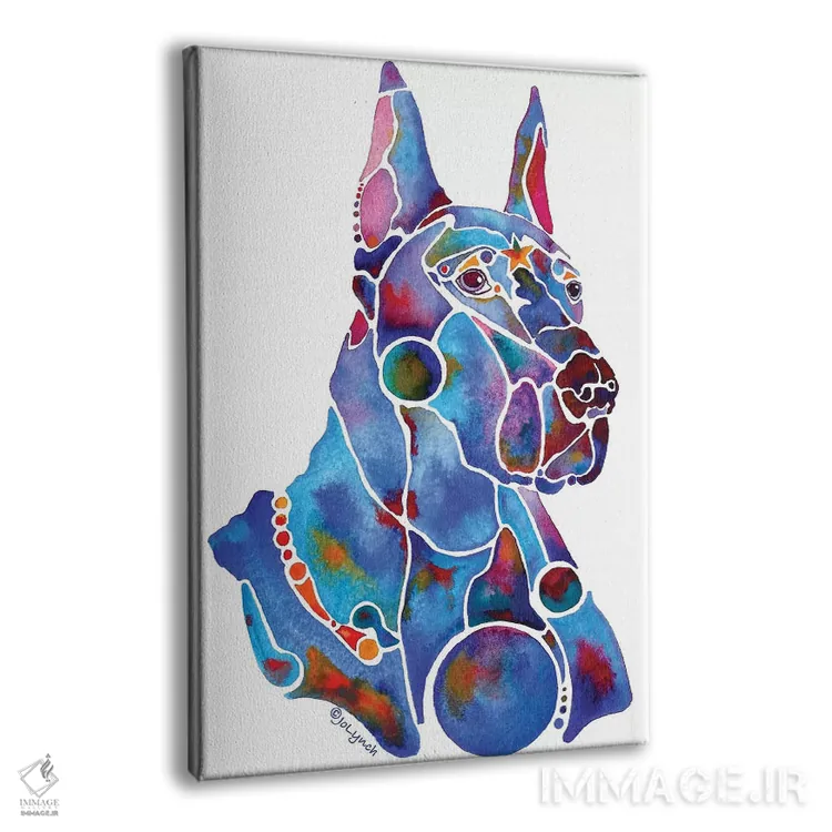تابلو دکوراتیو سگ دوبرمن اثر جو لینچ - نمای پرسپکتیو محصول