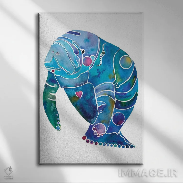 تابلو دکوراتیو گاو دریایی شماره دو اثر جو لینچ - نمای روبهرو روی دیوار