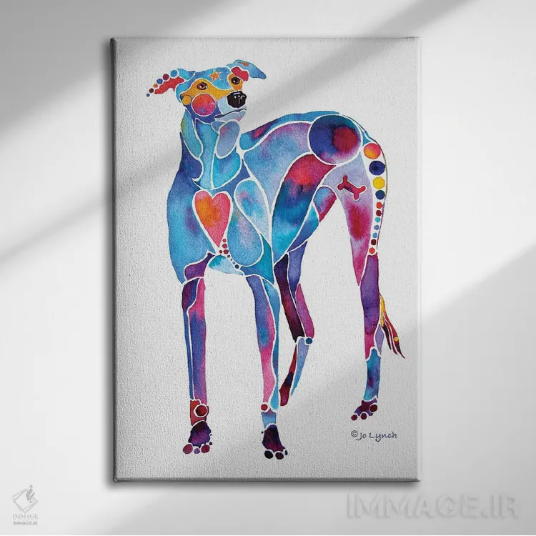 تابلو دکوراتیو نجات سگ گریهوند شماره دو اثر جو لینچ - نمای روبهرو روی دیوار