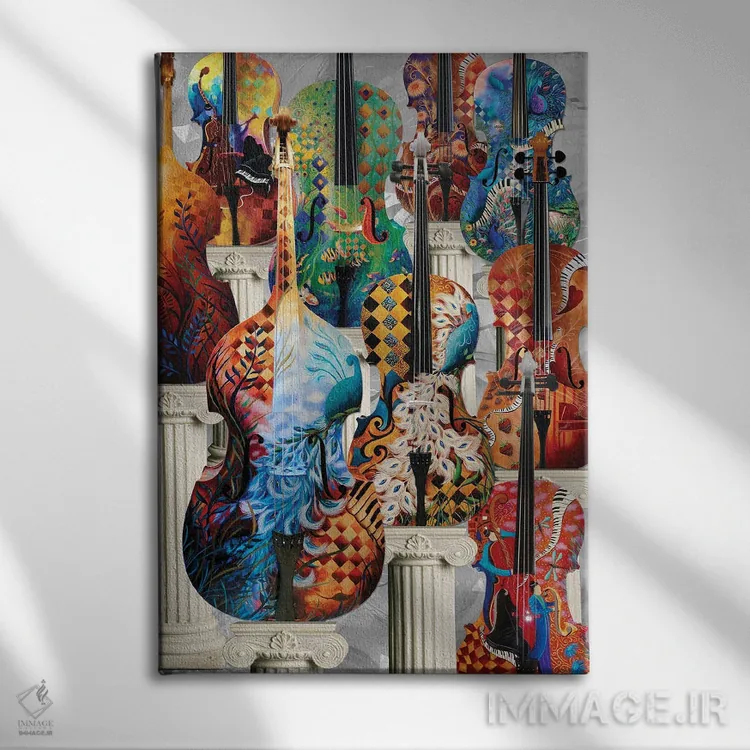 تابلو دکوراتیو ویولنسل اثر جولیز - نمای روبهرو روی دیوار
