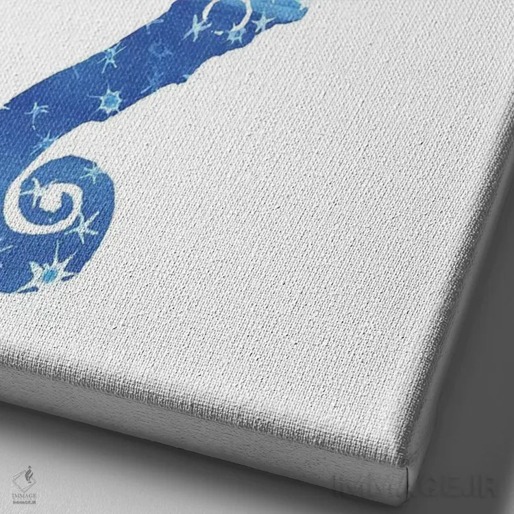 تابلو دکوراتیو اسب دریایی ستاره ای اثر جو لینچ - نمای نزدیک بافت بوم