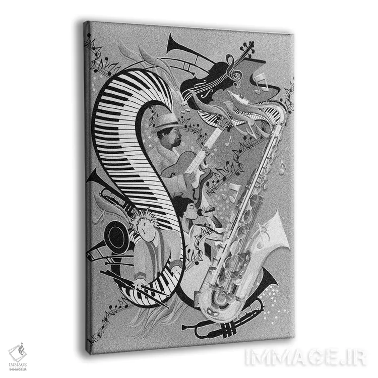 تابلو دکوراتیو اجرای داغ جز قرمز اثر جولیز - نمای پرسپکتیو محصول