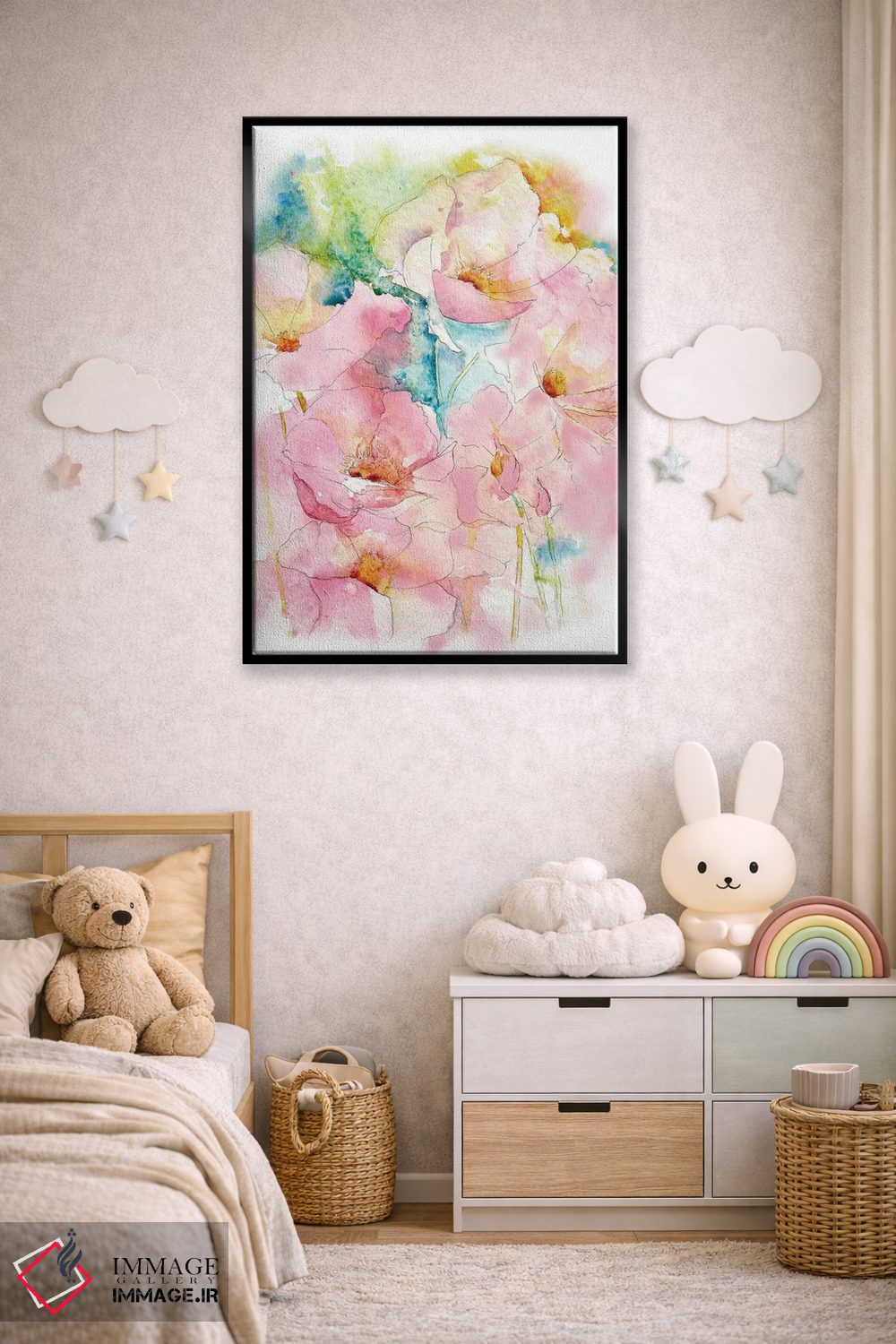 تابلو دکوراتیو شقایق های فرانسوی اثر جو لینچ - D5B