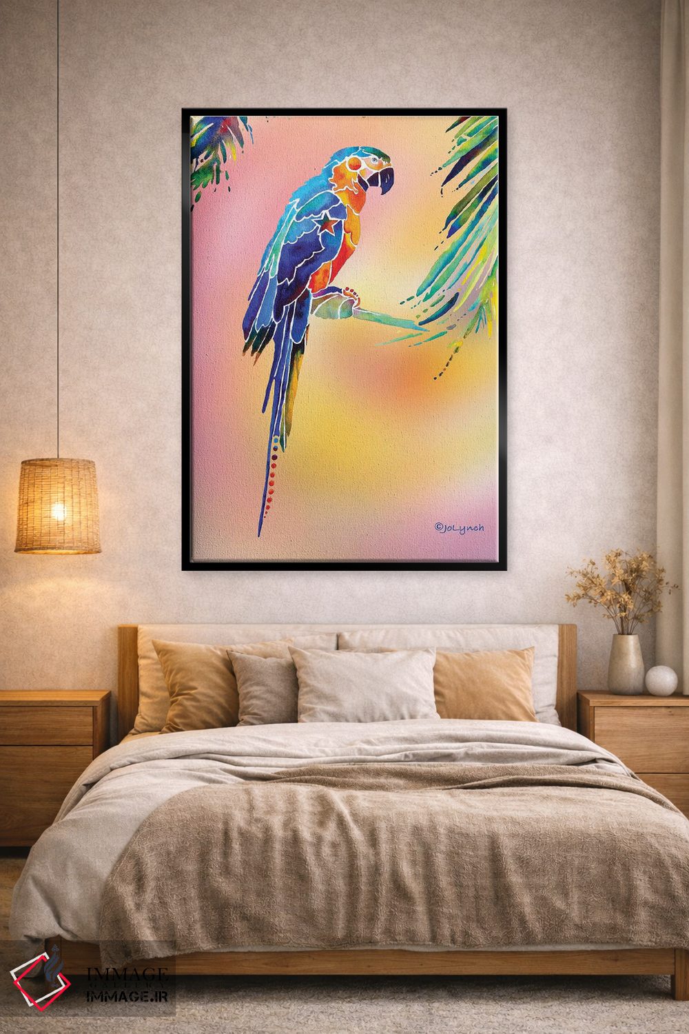 تابلو دکوراتیو طوطی گرمسیری اثر جو لینچ - D1B