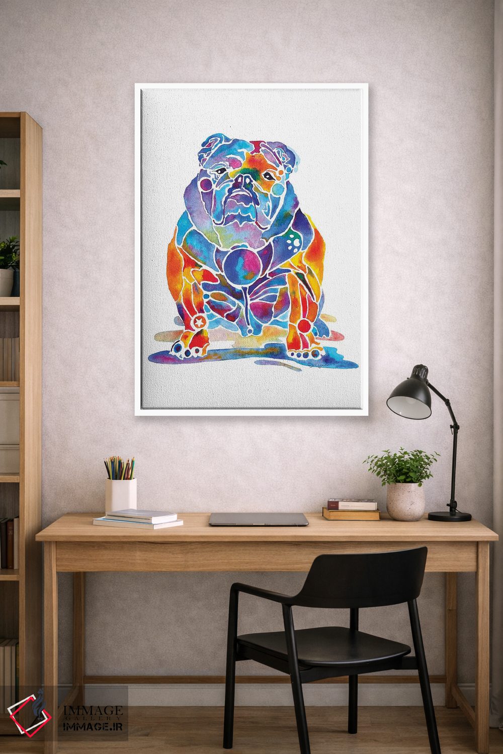 تابلو دکوراتیو بولداگ انگلیسی اثر جو لینچ - D1W