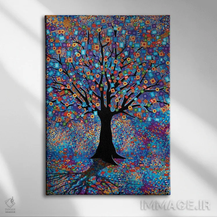 تابلو دکوراتیو درخت کارناوال L اثر جولیز - نمای روبهرو روی دیوار