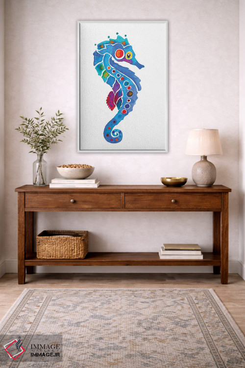 تابلو دکوراتیو اسب دریایی شماره دو اثر جو لینچ - D4W