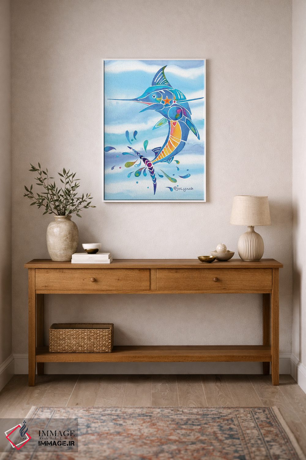 تابلو دکوراتیو ماهیگیری مارلین اثر جو لینچ - D1W