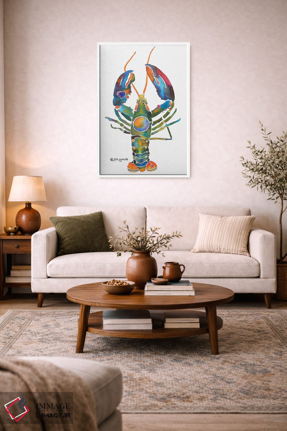 تابلو دکوراتیو خرچنگ با چنگال های خمیده اثر جو لینچ - D3W