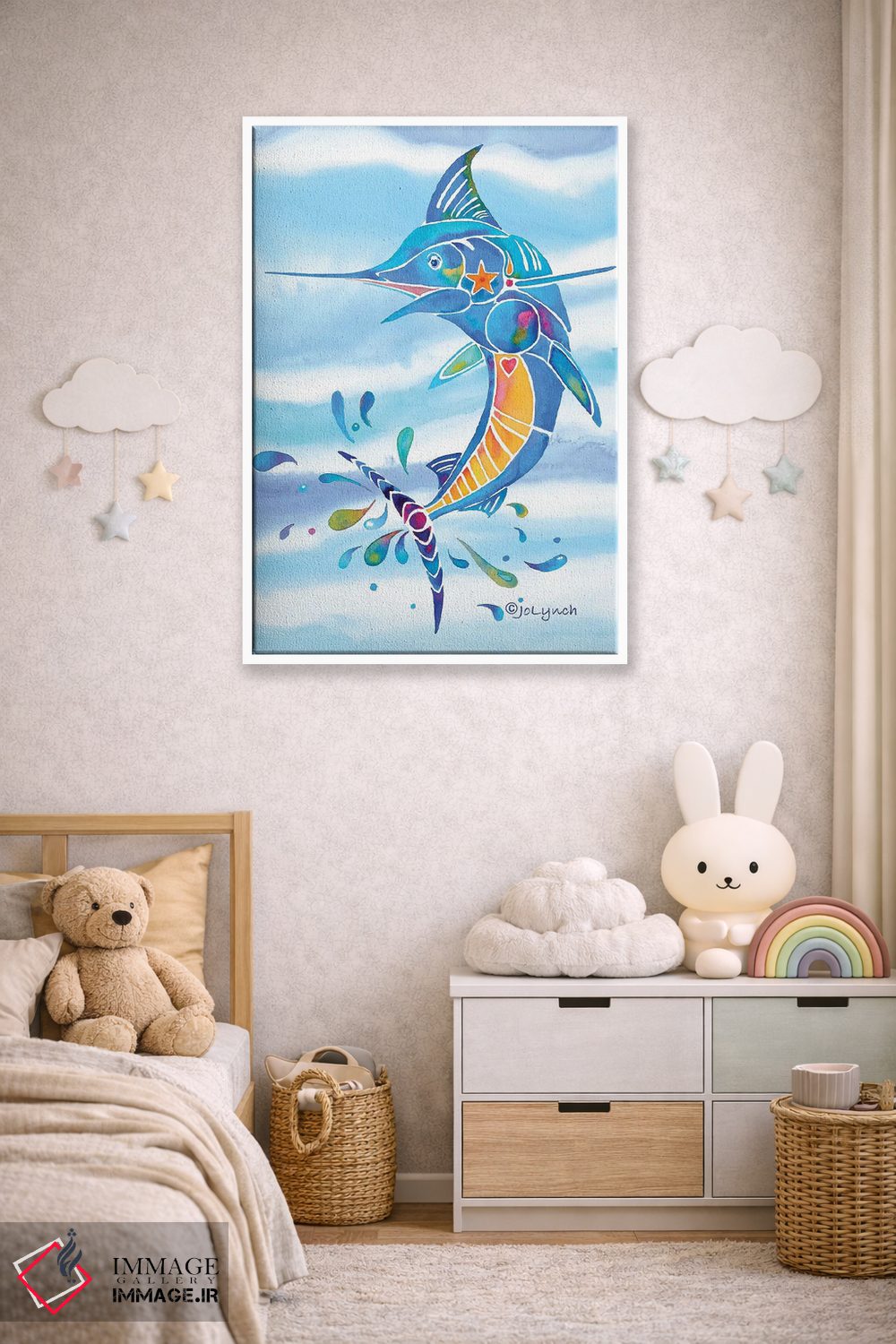 تابلو دکوراتیو ماهیگیری مارلین اثر جو لینچ - D3W