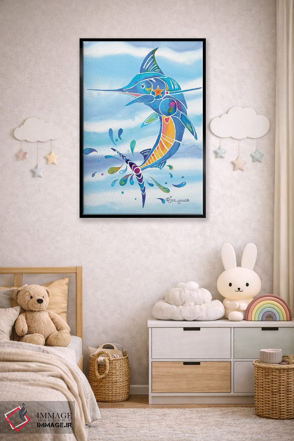 تابلو دکوراتیو ماهیگیری مارلین اثر جو لینچ - D5B