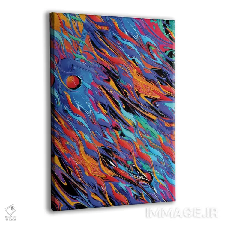 تابلو انتزاعی گیتار ذوب شده اثر جولیز - نمای پرسپکتیو محصول