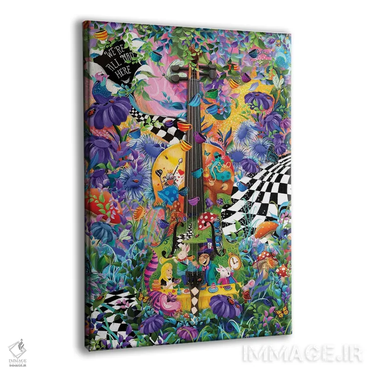 تابلو دکوراتیو اجرای مهمانی چای آلیس در سرزمین عجایب اثر جولیز - نمای پرسپکتیو محصول