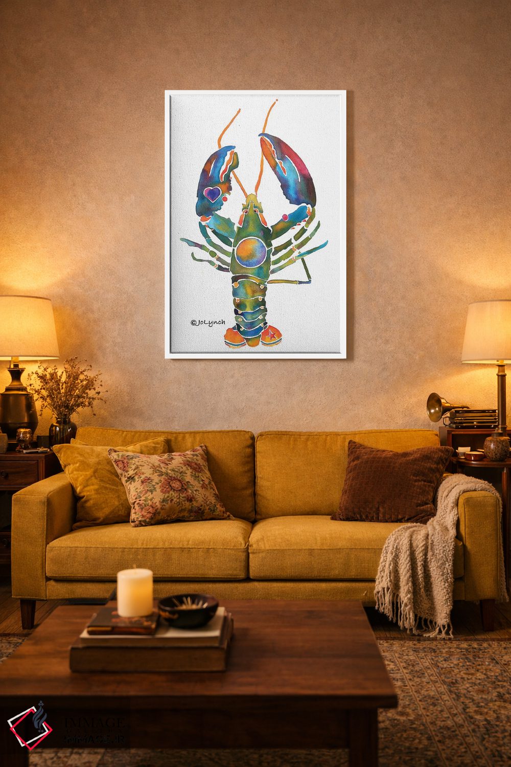 تابلو دکوراتیو خرچنگ با چنگال های خمیده اثر جو لینچ - D4W