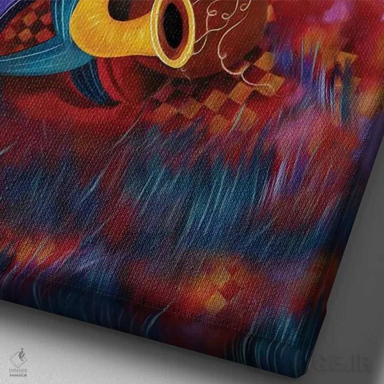 تابلو دکوراتیو سازندگان موسیقی اثر جولیز - نمای نزدیک بافت بوم