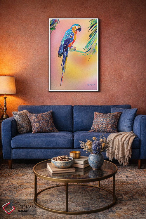 تابلو دکوراتیو طوطی گرمسیری اثر جو لینچ - D4W