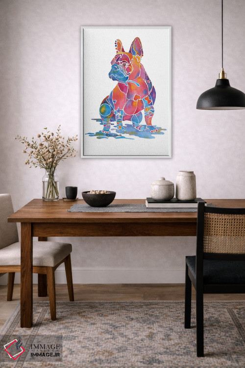 تابلو دکوراتیو بولداگ فرانسوی لوییز اثر جو لینچ - D3W
