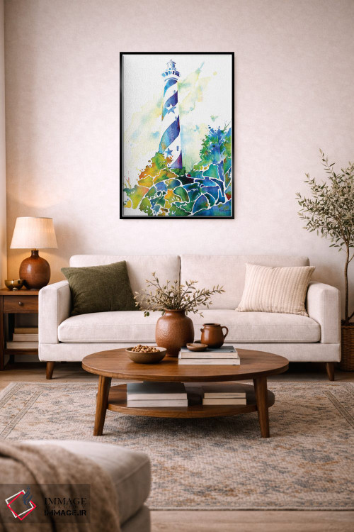 تابلو دکوراتیو فانوس دریایی هترس اثر جو لینچ - D5B