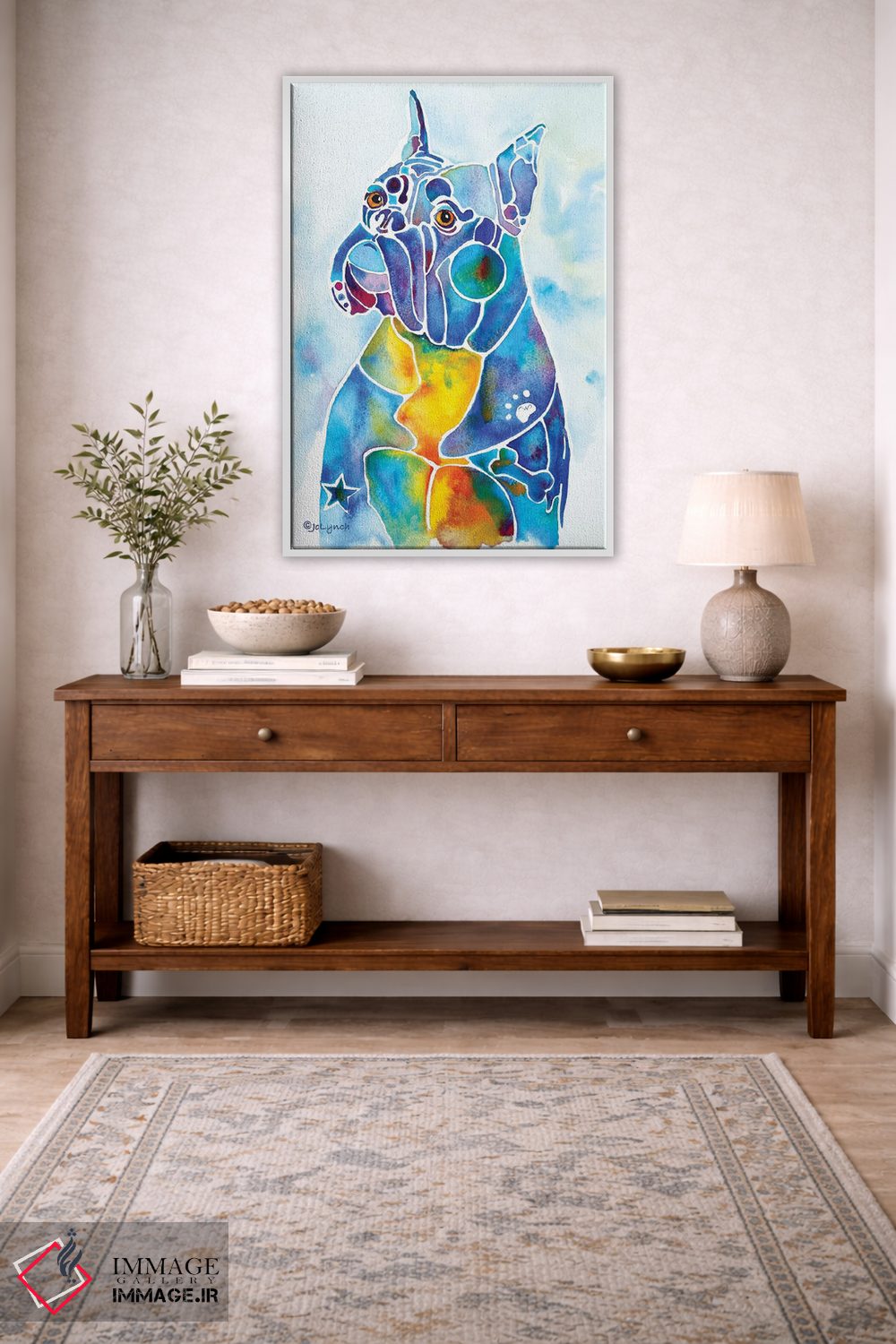 تابلو دکوراتیو نژاد سگ باکسر اثر جو لینچ - D1W
