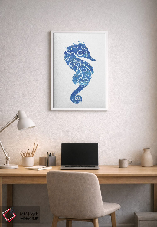 تابلو دکوراتیو اسب دریایی ستاره ای اثر جو لینچ - D1W