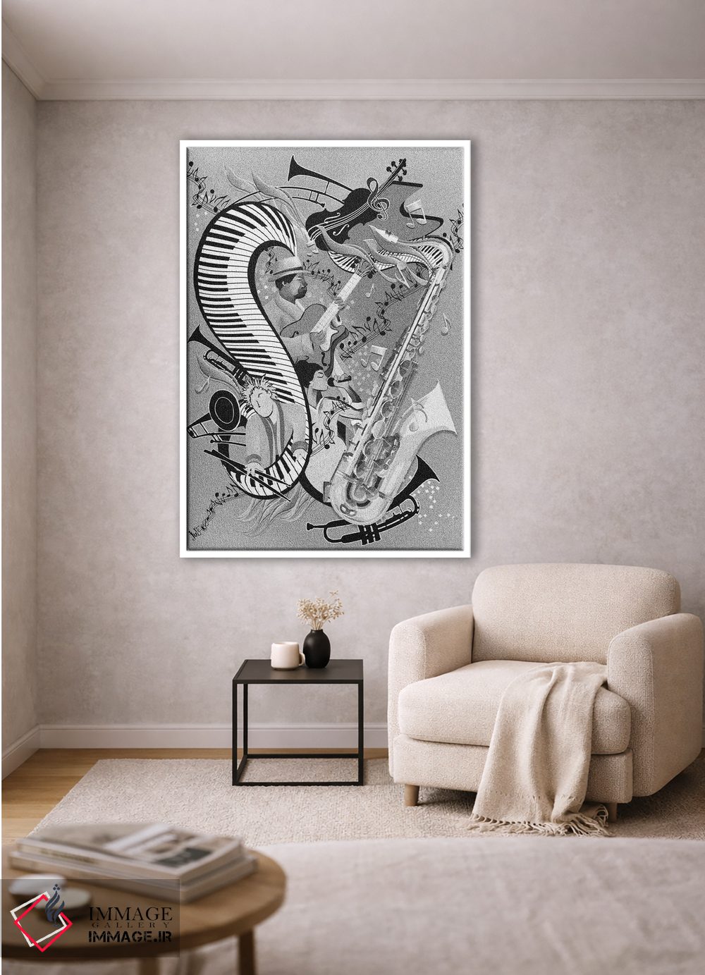 تابلو دکوراتیو اجرای داغ جز قرمز اثر جولیز - D1W