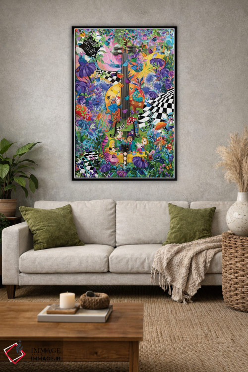 تابلو دکوراتیو اجرای مهمانی چای آلیس در سرزمین عجایب اثر جولیز - D1B