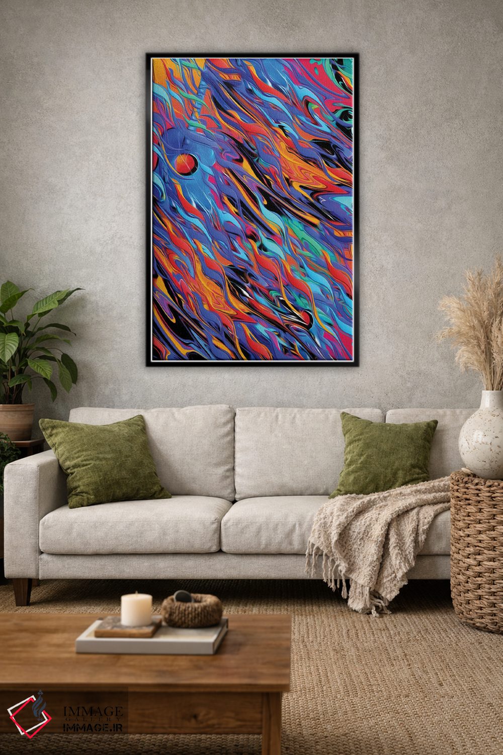 تابلو انتزاعی گیتار ذوب شده اثر جولیز - D1B