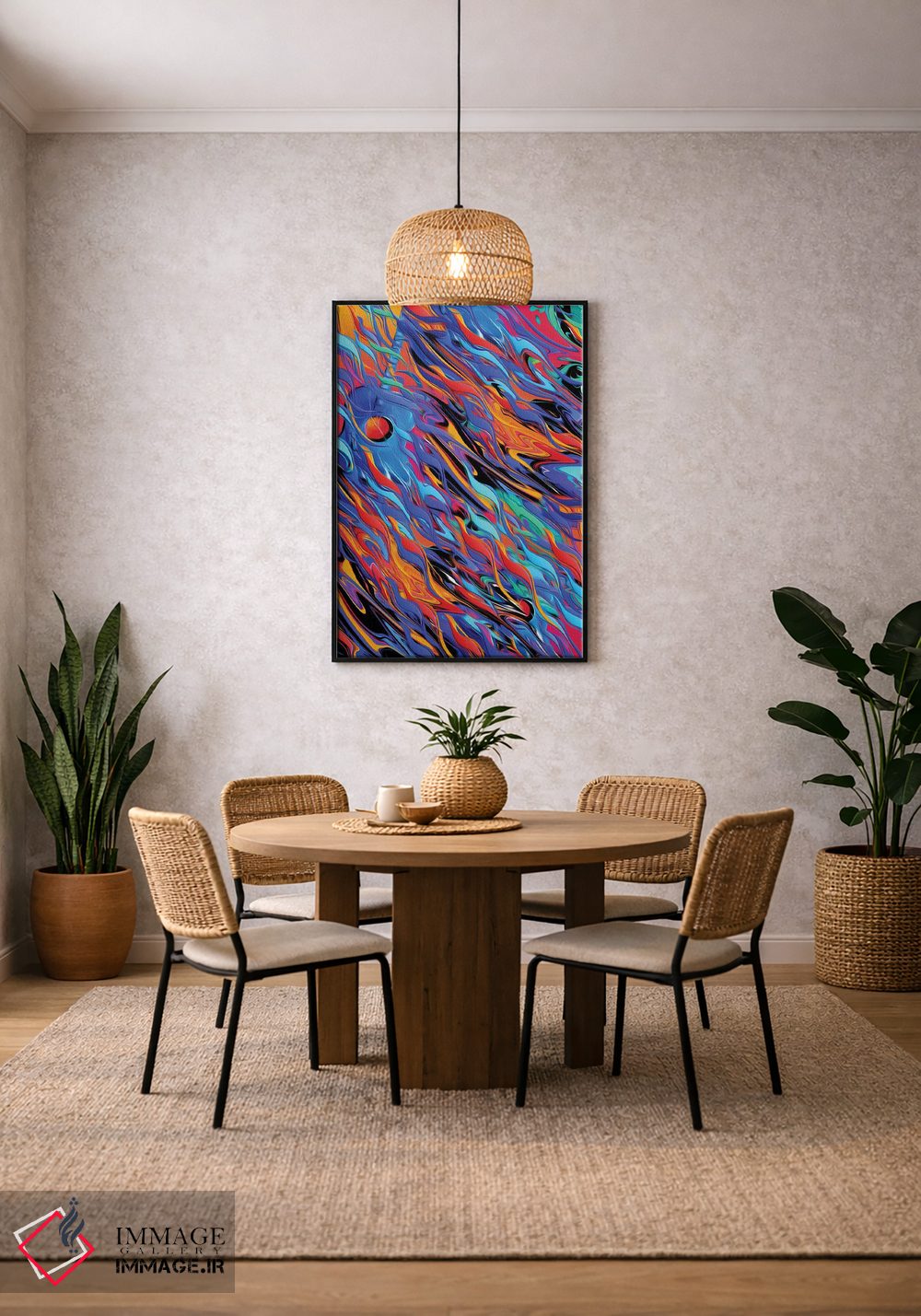 تابلو انتزاعی گیتار ذوب شده اثر جولیز - D5B