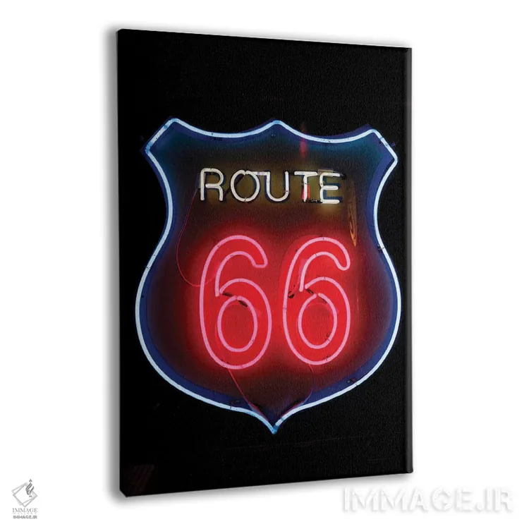 تابلو دکوراتیو Albuquerque, New Mexico, USA,تابلوی نئونی جاده ۶۶ آمریک… اثر ژولین مک رابرتس - نمای پرسپکتیو محصول