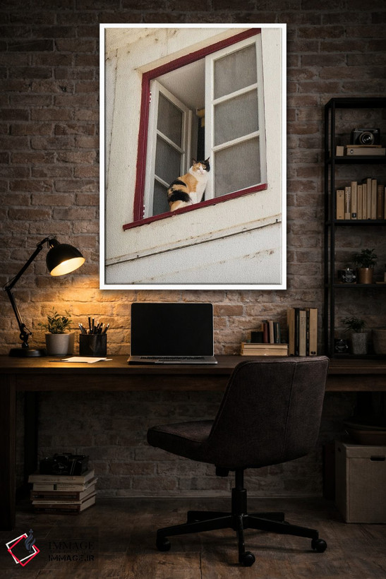 تابلو دکوراتیو Portugal. Cat Keeps An Eye On The Neighborhood.,کویمبرا… اثر ژولین مک رابرتس - D4W