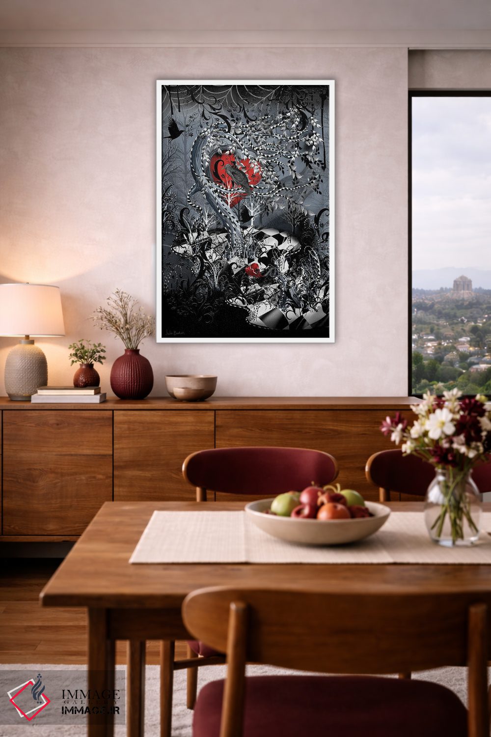 تابلو دکوراتیو کلاغ سیاه اثر جولیز - D2W