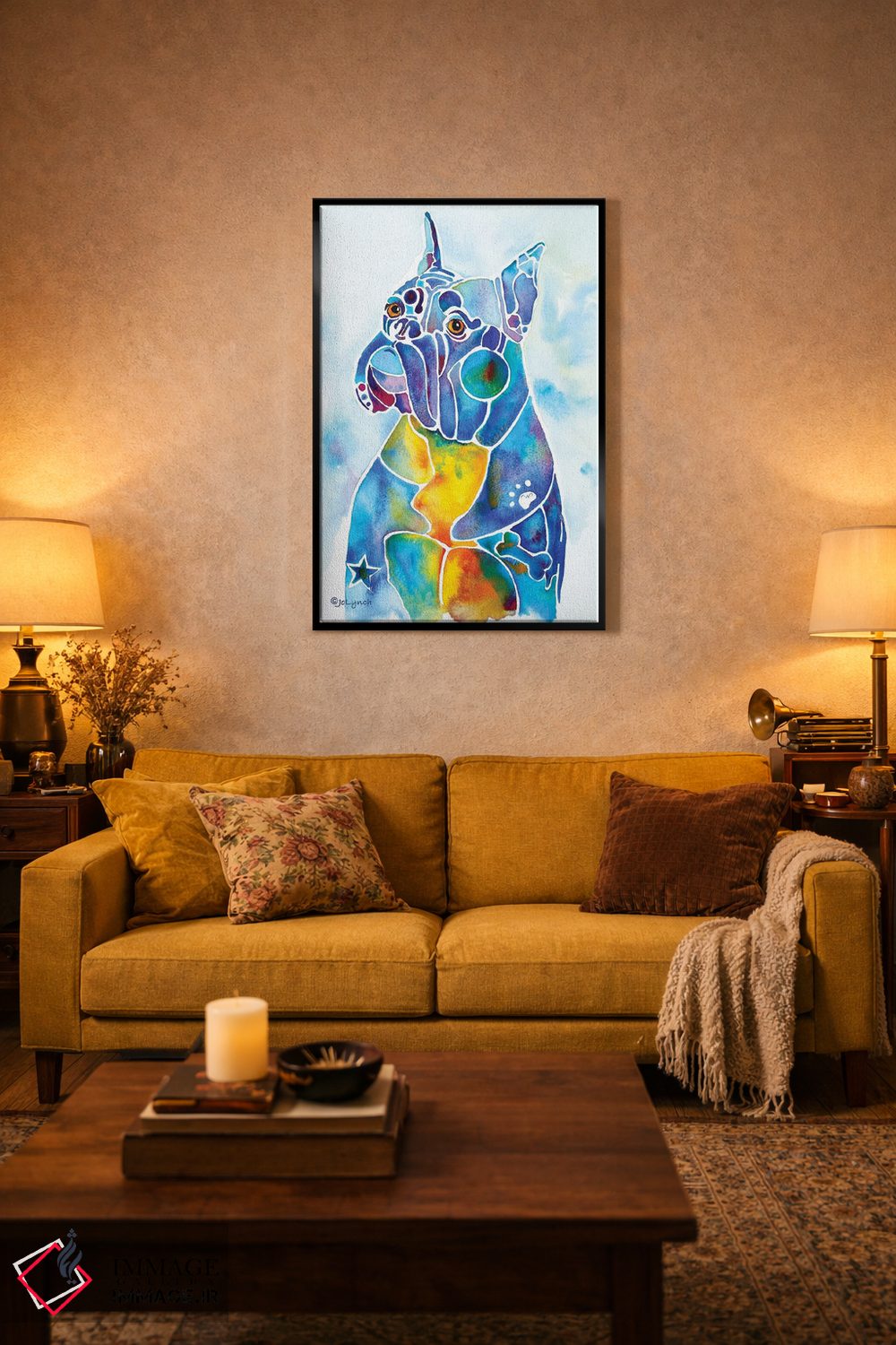 تابلو دکوراتیو نژاد سگ باکسر اثر جو لینچ - D3B