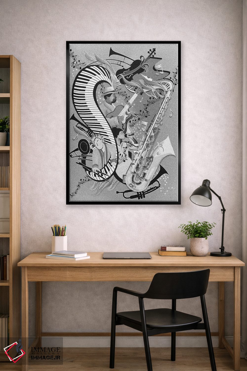 تابلو دکوراتیو اجرای داغ جز قرمز اثر جولیز - D2B