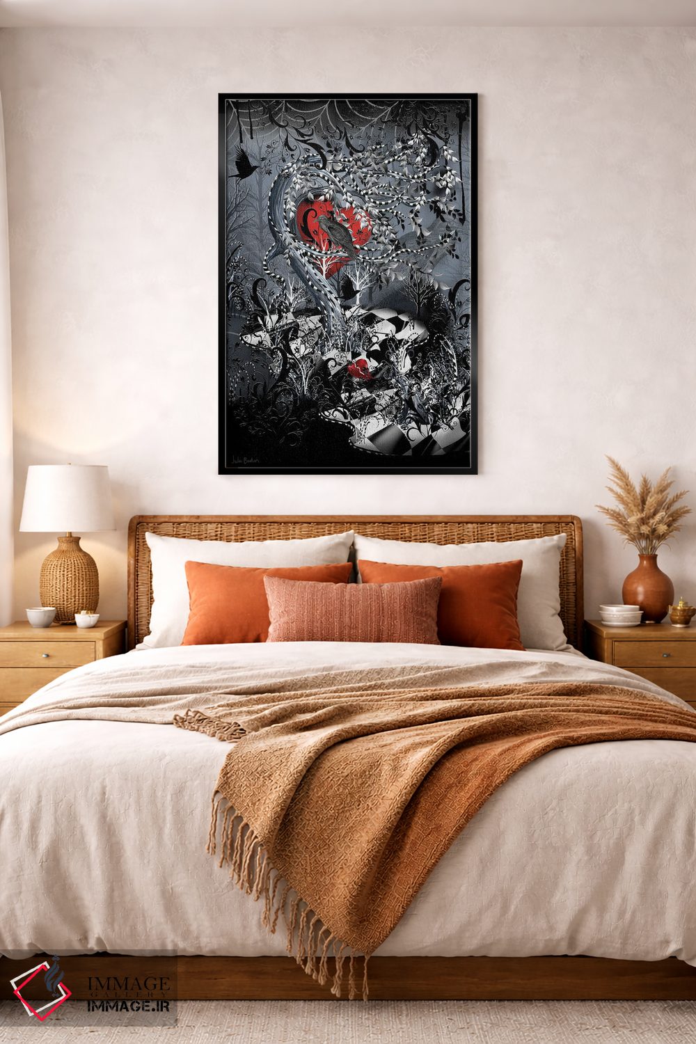 تابلو دکوراتیو کلاغ سیاه اثر جولیز - D4B