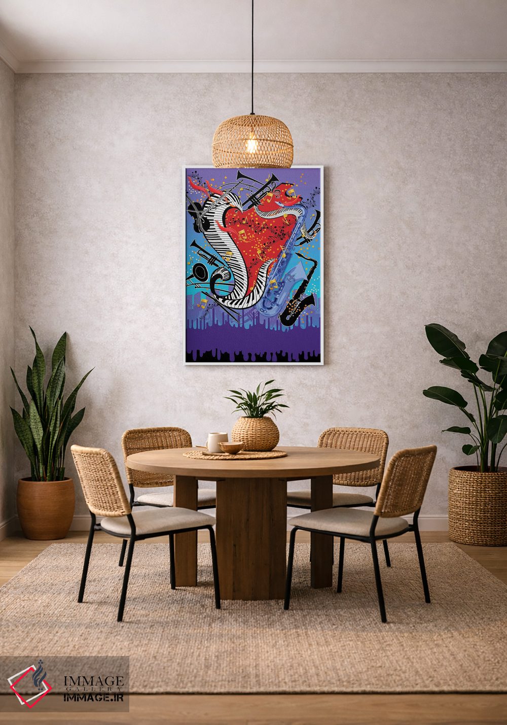 تابلو دکوراتیو موسیقی جز آبی اثر جولیز - D2W